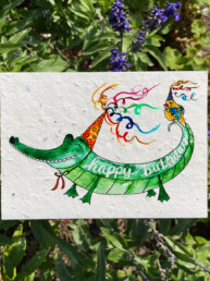 Happy Birthday Alligator Plantable Card