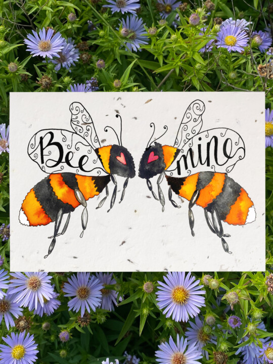 Plantable Bee Valentines Card