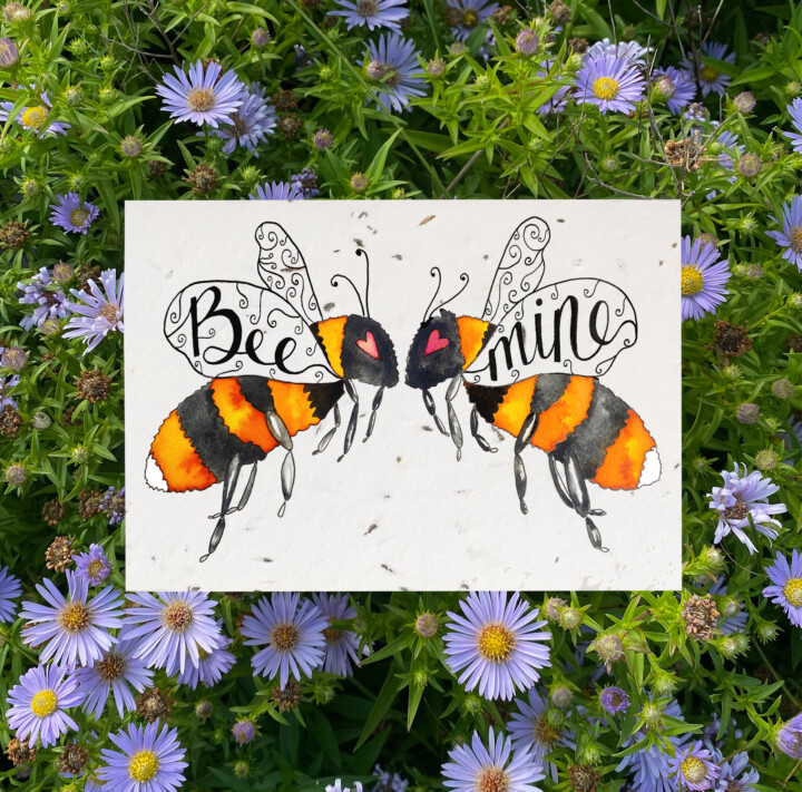 Plantable Bee Valentines Card