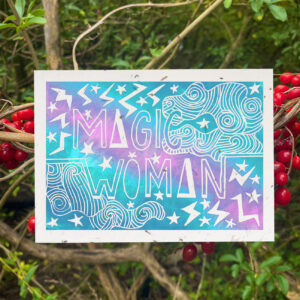 Magic woman plantable card