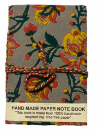 Small Grey Floral Notebook