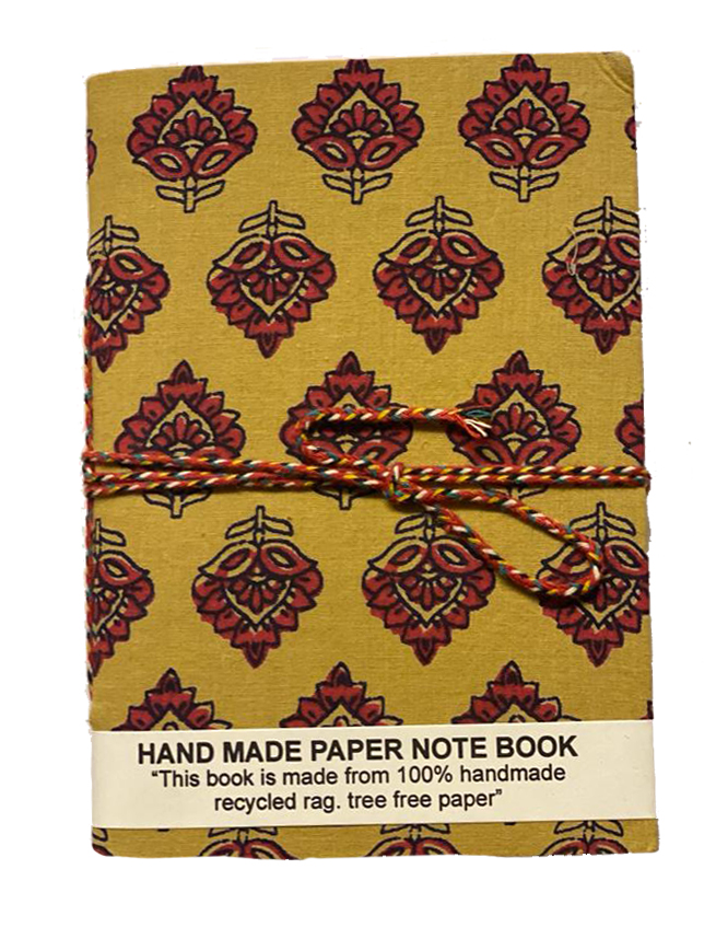 Medium Yellow Pattern Notebook