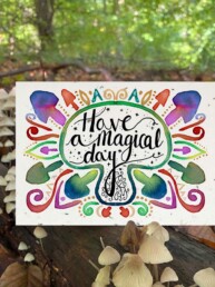 MAgical Day mushroom plantable card