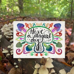 MAgical Day mushroom plantable card